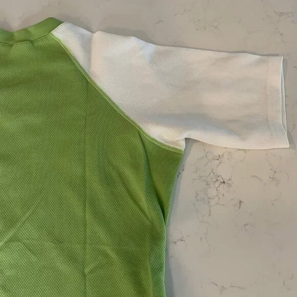 Helly Hansen Dry LIFA Vneck SS Polypropylene Activewear Top Green + White Sz M/L - Picture 8 of 13